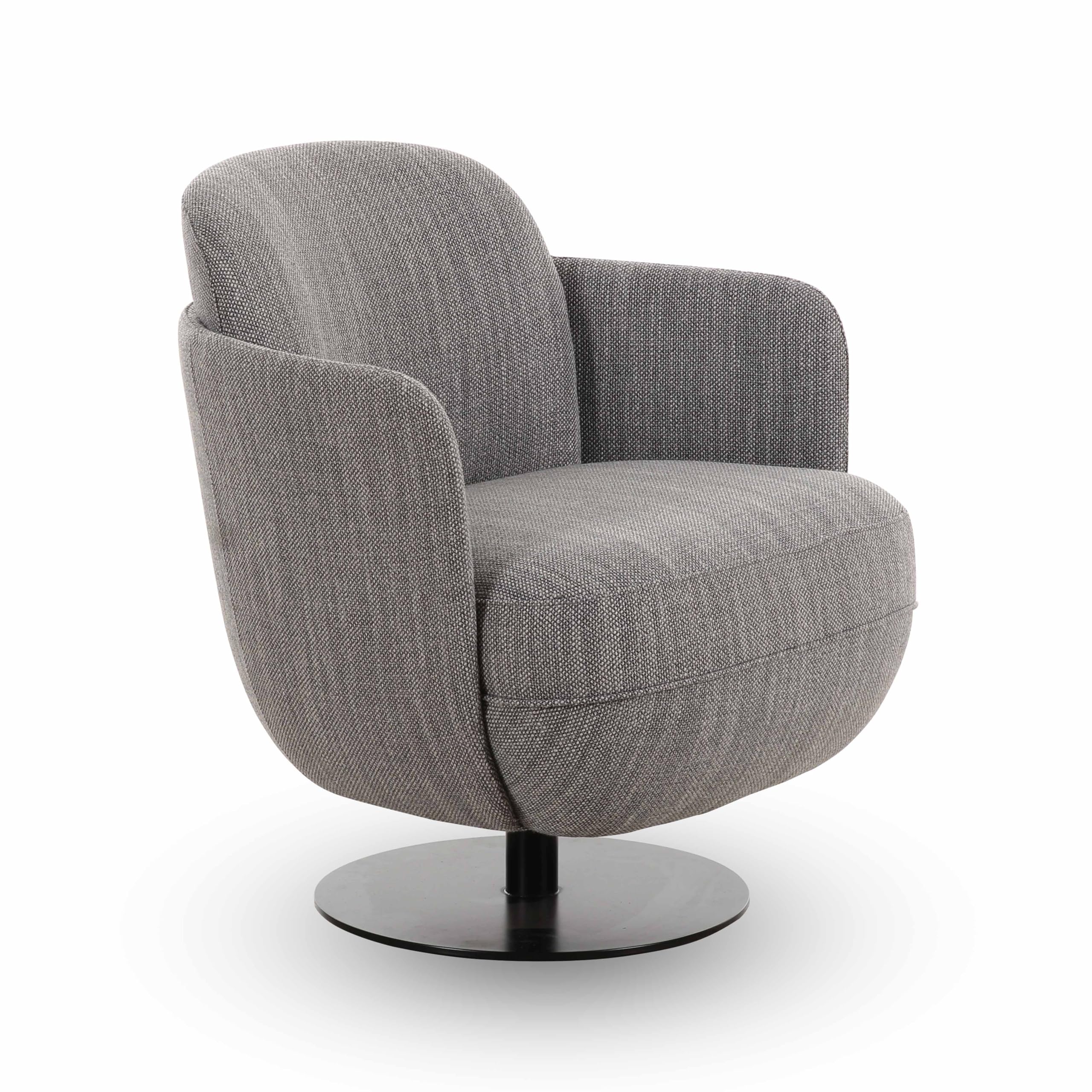 Tov Furniture Solange Grey Textured Weave Swivel Chair