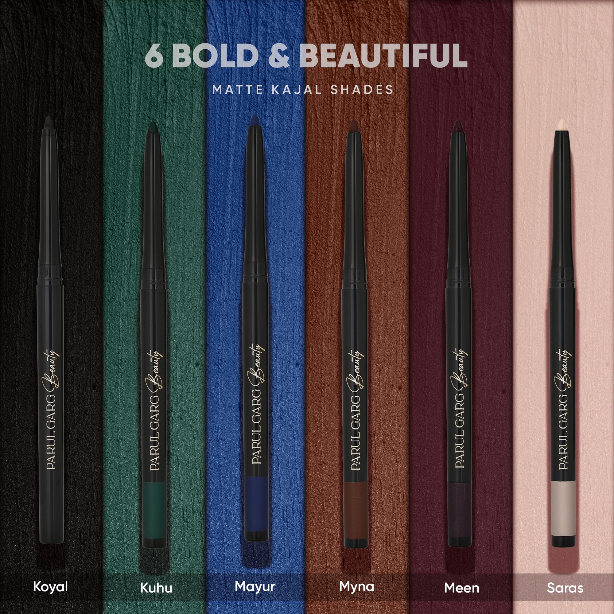 Parul Garg Beauty Bold Define Matte Kajal | Smooth Glide for Waterline & Lash Line | Everyday Wear Kajal | Long-Lasting, Vegan & Cruelty-Free (Meen) 1