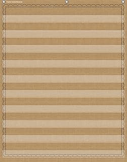 Teacher Created Resources Burlap 10 Pocket Pocket Chart (34'' x 44'') (TCR20839)