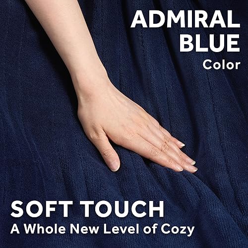 Miniatura 8 de Sunbeam Royal Luxe Admiral - Manta personal con calefacción, acogedora, cálida, ajustes de calor ajustables