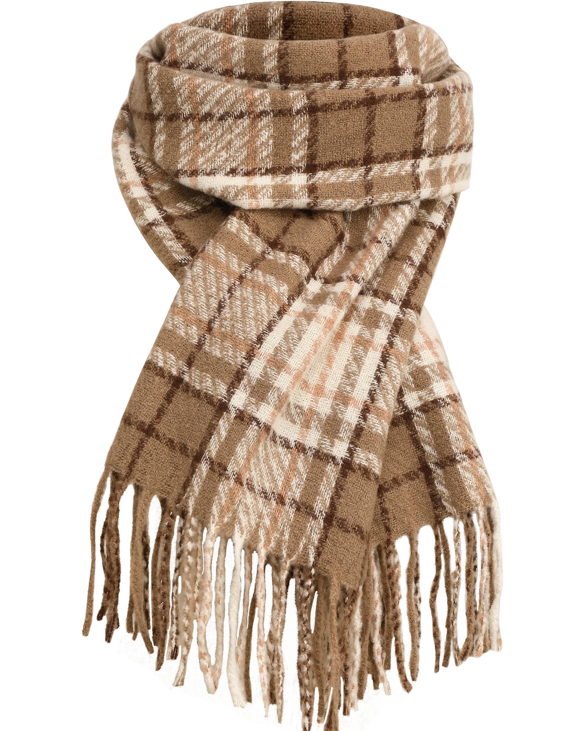 avisky Winter Scarf for Women, Fashion Long Plaid Shawls Big Grid Winter Warm Lattice Large Scarf-picture-10