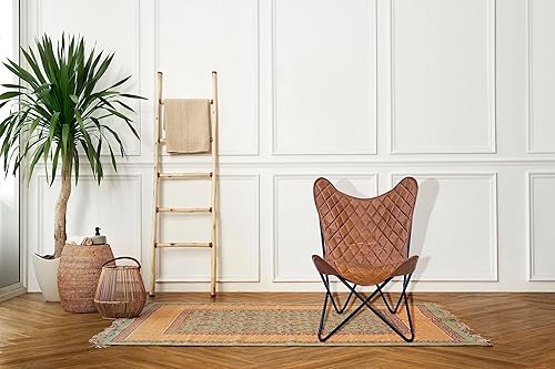 Miniatura 2 de Shy Shy Let's Touch The Sky Silla de mariposa de cuero, sala de estar, muebles de dormitorio, silla de cuero genuino, silla de mariposa, muebles de