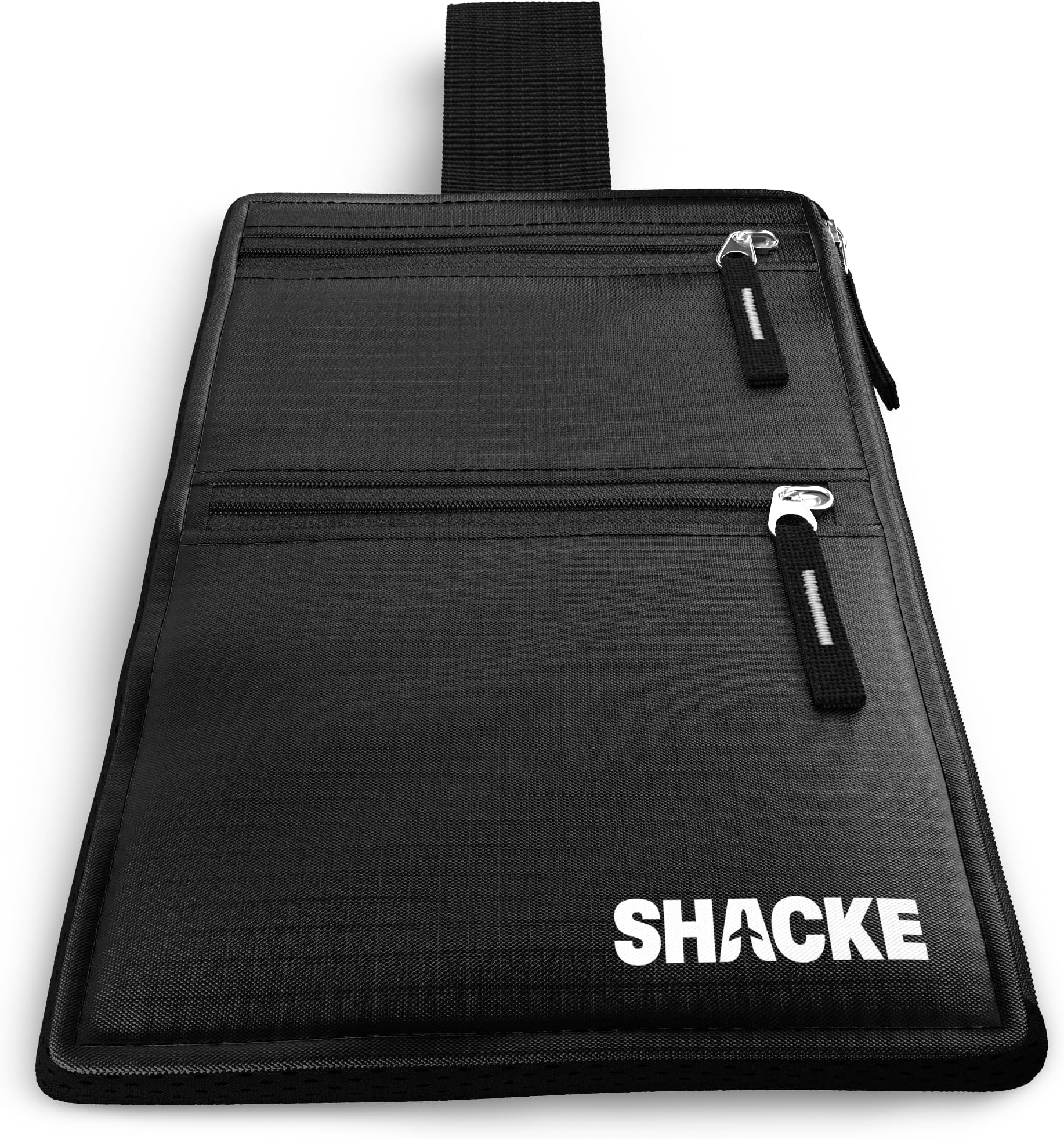 Shacke Hidden Travel Belt Wallet w/RFID Blocker (Black Belt Wallet w/Black Strap)
