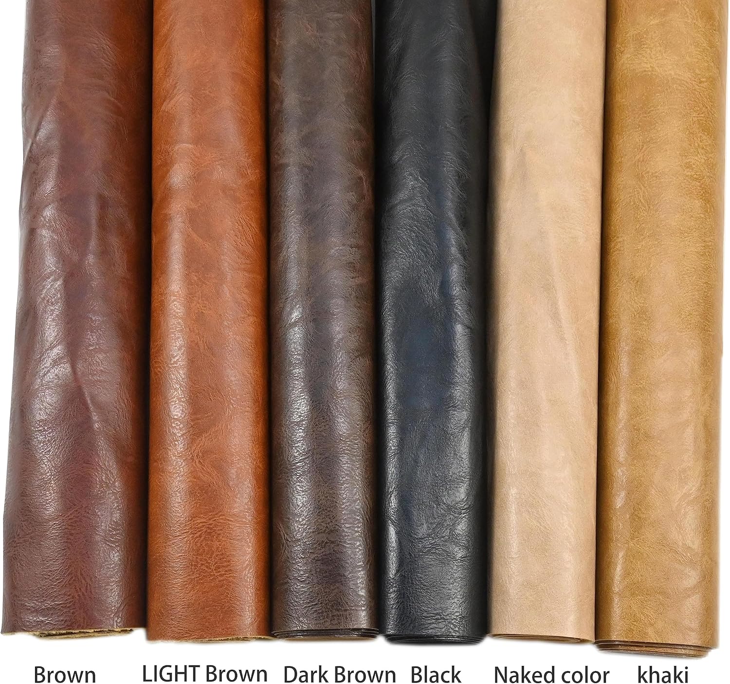 200cm x 140cm （79 x 54 Inch） Soft Leather Fabric - Faux Leather Fabric -1mm Thick for Upholstery - DIY Crafts - Black Crazy Horse Distress