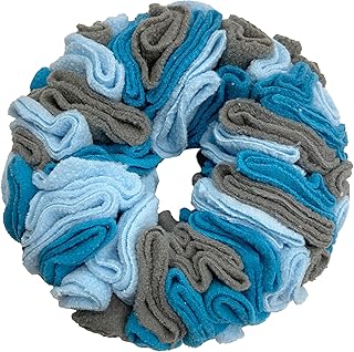 FOUFIT Hide n Seek Snuffle Ring Nosework Toy for Dogs, Blue/Grey, 9