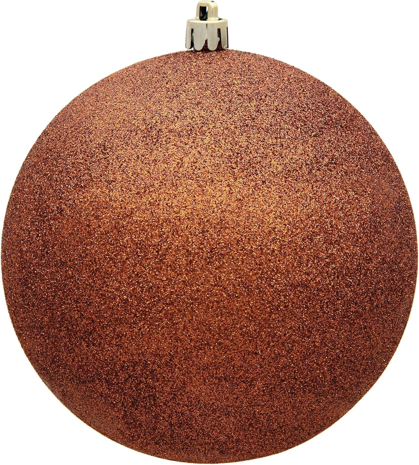 Vickerman 6" Copper Glitter Ball Ornament. Includes 4 Ornaments per Pack.