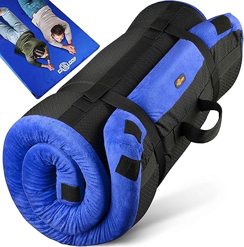 Colchón de espuma viscoelástica de 3 pulgadas de grosor, colchón de futón matrimonial, tapete portátil para dormir, colchoneta enrollable para