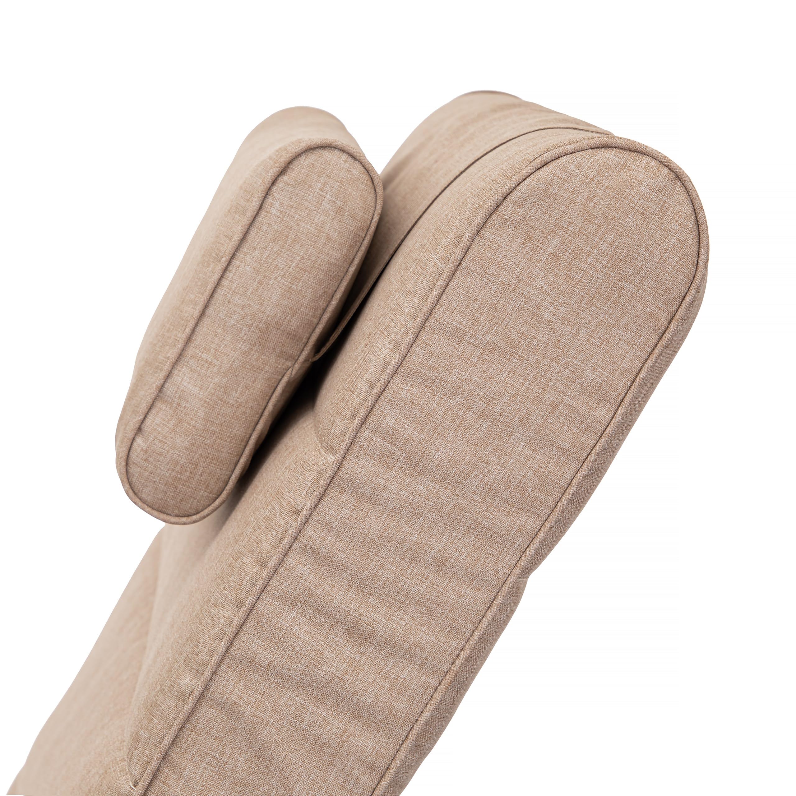 para interior/exterior, cojín de asiento, cojín acolchado, cojín para muebles de jardín, para sillas o tumbonas, acolchado, sofá, 204 x 60 x 10 cm, color beige