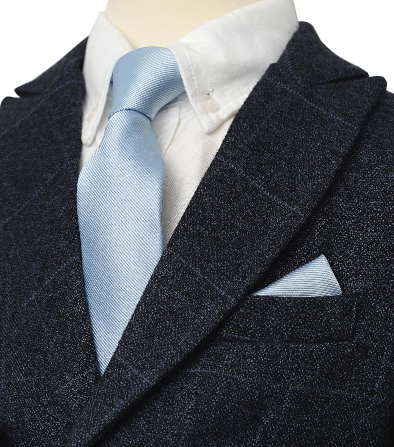 Extra Long Solid Tie for Men Big and Tall, 63 or 70 inch XL Plain Ties - Image 3