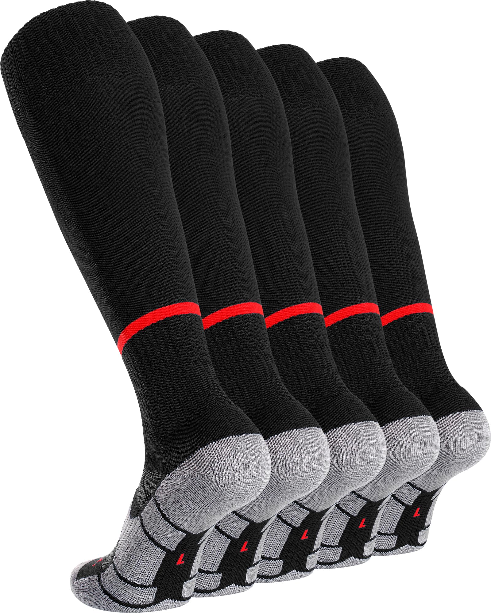 APTESOL Soccer Socks Knee High Team Sport Socks for Kids Youth Adult