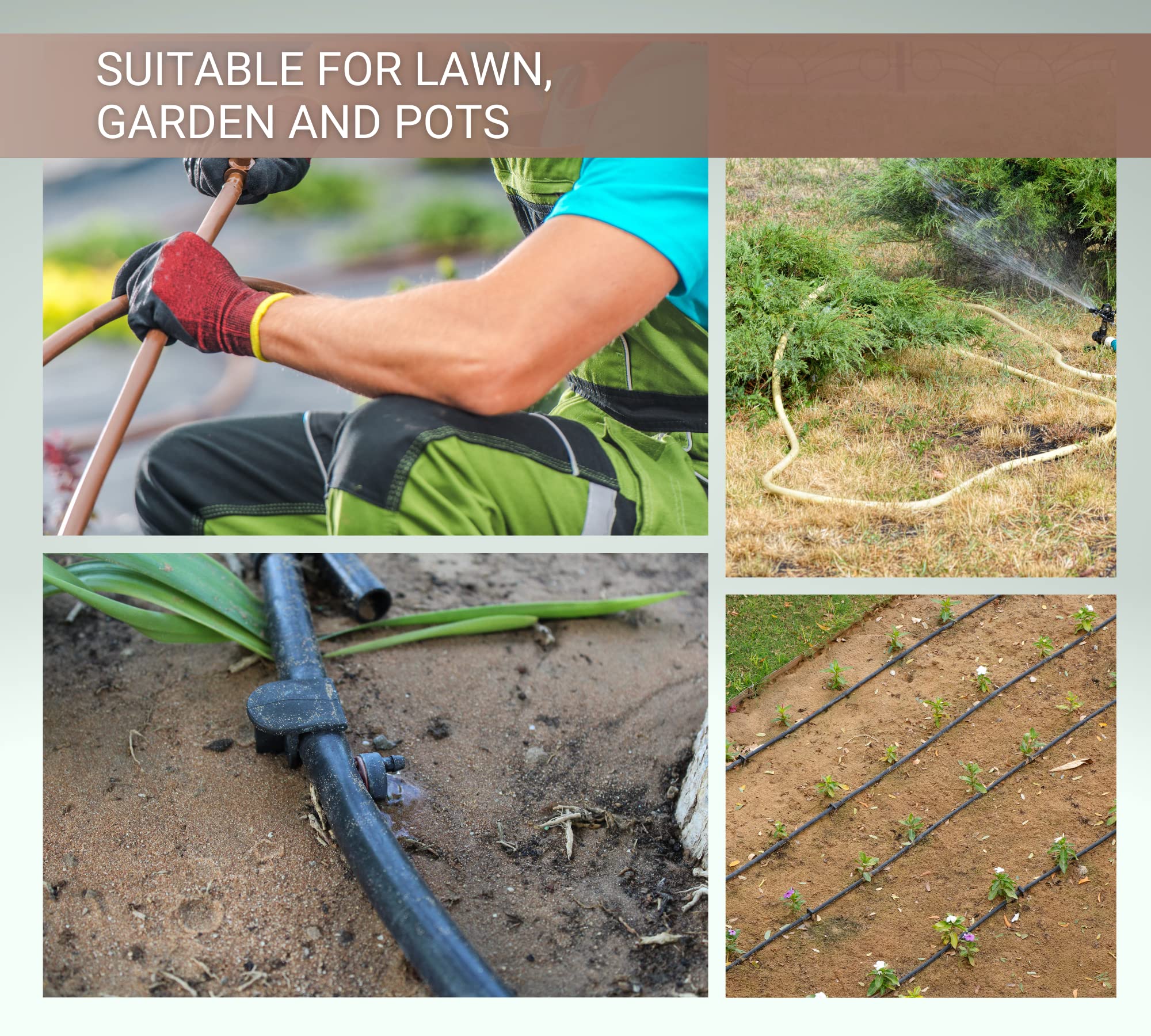 DOJA Barcelona | Estaca Sujeta Mangueras | Pack 50 | 16-20mm Ø | Estaca Riego Huerto | Piqueta Microtubo Riego por Goteo | Estacas de Jardin/Huerto, Soporte Manguera, Mallas y Telas Cesped