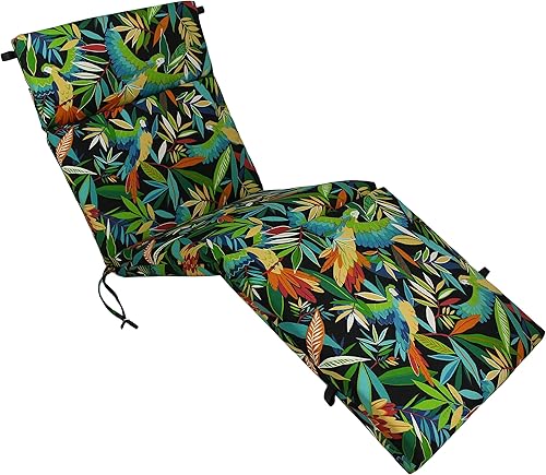 Blazing Needles Cojín para tumbona para exteriores, 72 x 24 pulgadas, ébano Tucumán