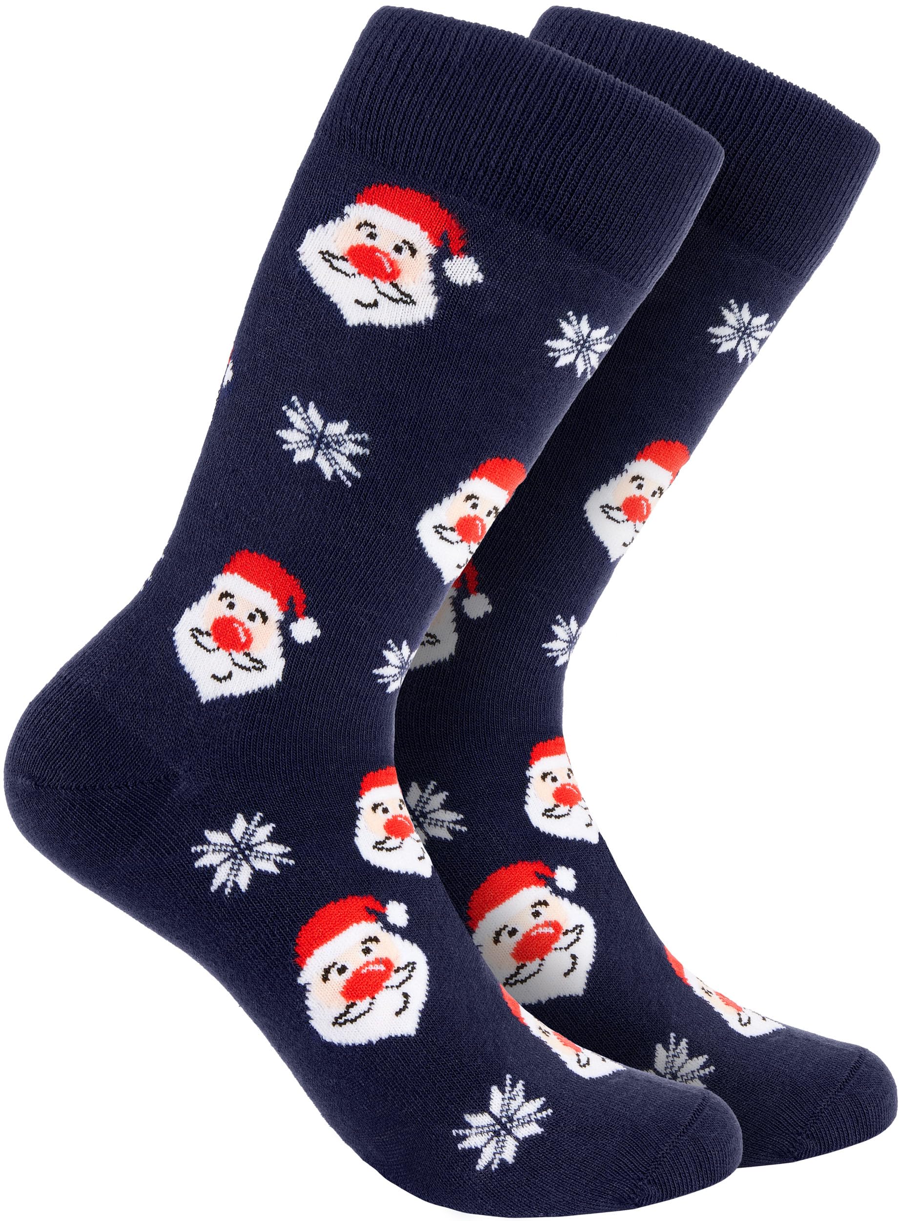 5 Paar Weihnachtssocken für Herren - Weihnachtsmann - Lustige Socken für Weihnachten - 41-45