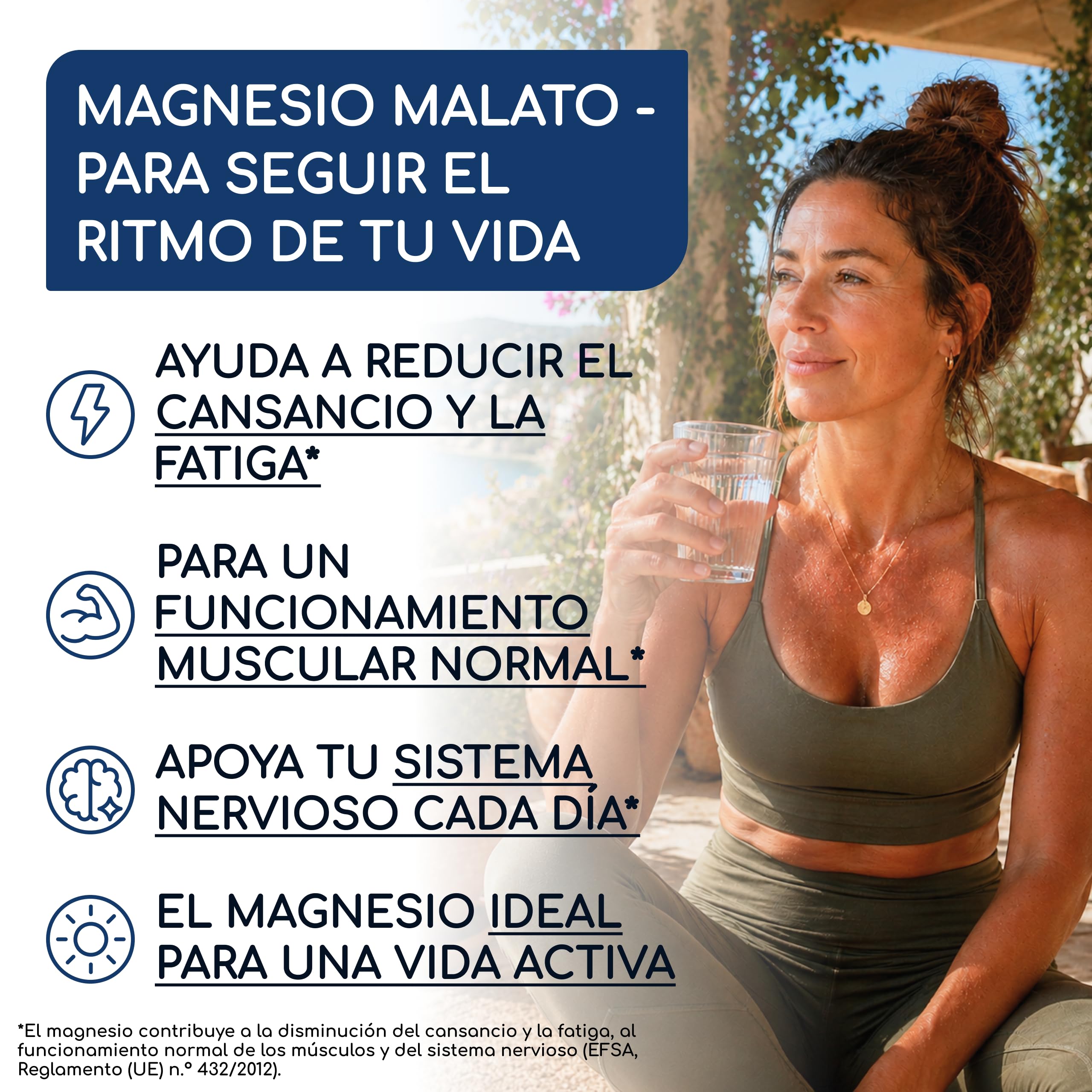 Magnesio Malato 2250 mg al Día (450 mg de Magnesio Elemental) - 240 Cápsulas - Energía, Músculos y Sistema Nervioso - Alta Dosificación y Biodisponibilidad - Sin Aditivos, Sin Gluten
