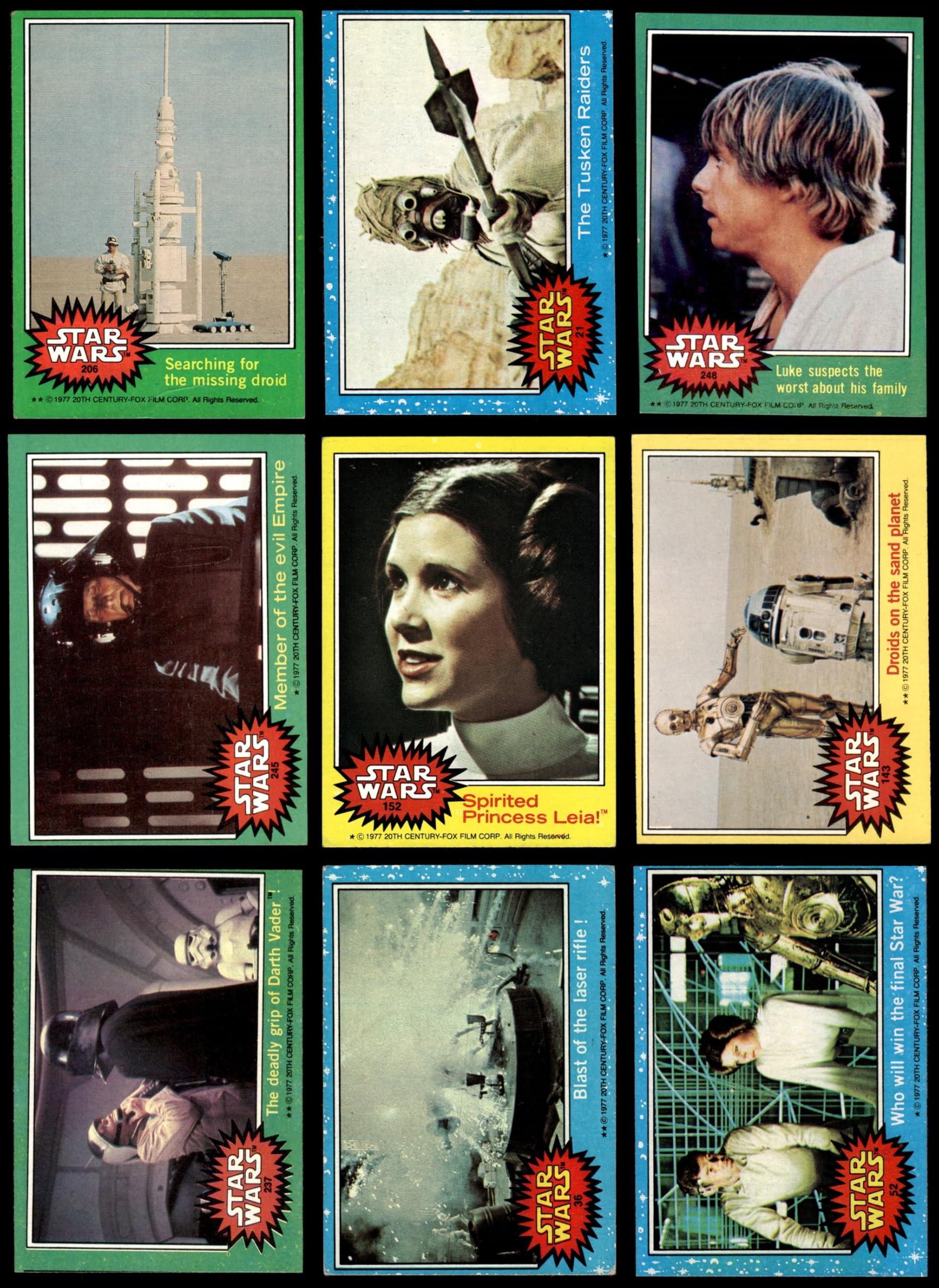 1977 Topps Star Wars Almost Complete Set (Card) EX+ at