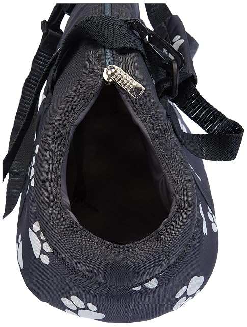 Foto 5 de 6 de DOGGY hobbydog Tor gwl2 hundetasche Bolsa Gato Funda, tamaño 22 x 20 x 36 cm, Gris con Huellas