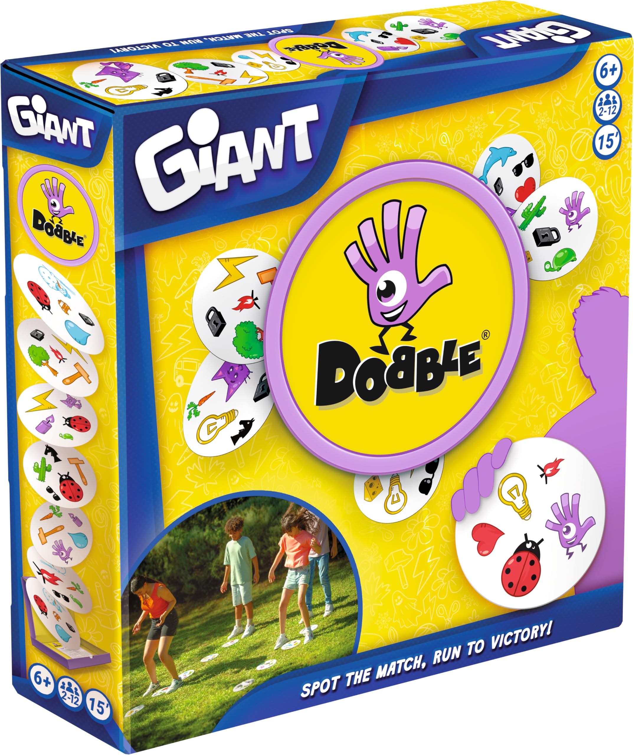 Asmodee | Dobble Giant | Party Family Card Game | Ages 6+ | 2-12 Players | 15 Minutes Playing Time