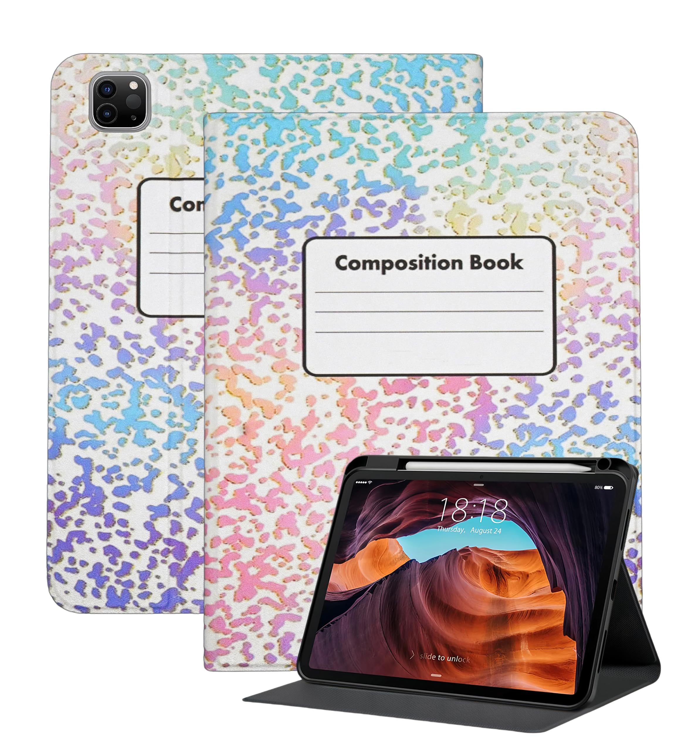 Slim Smart Case For IPad Pro 12.9 2022 2021 2020 6th 5th 4th Generation Support Apple Pencil Charging Soft Tpu Protective Stand Cover