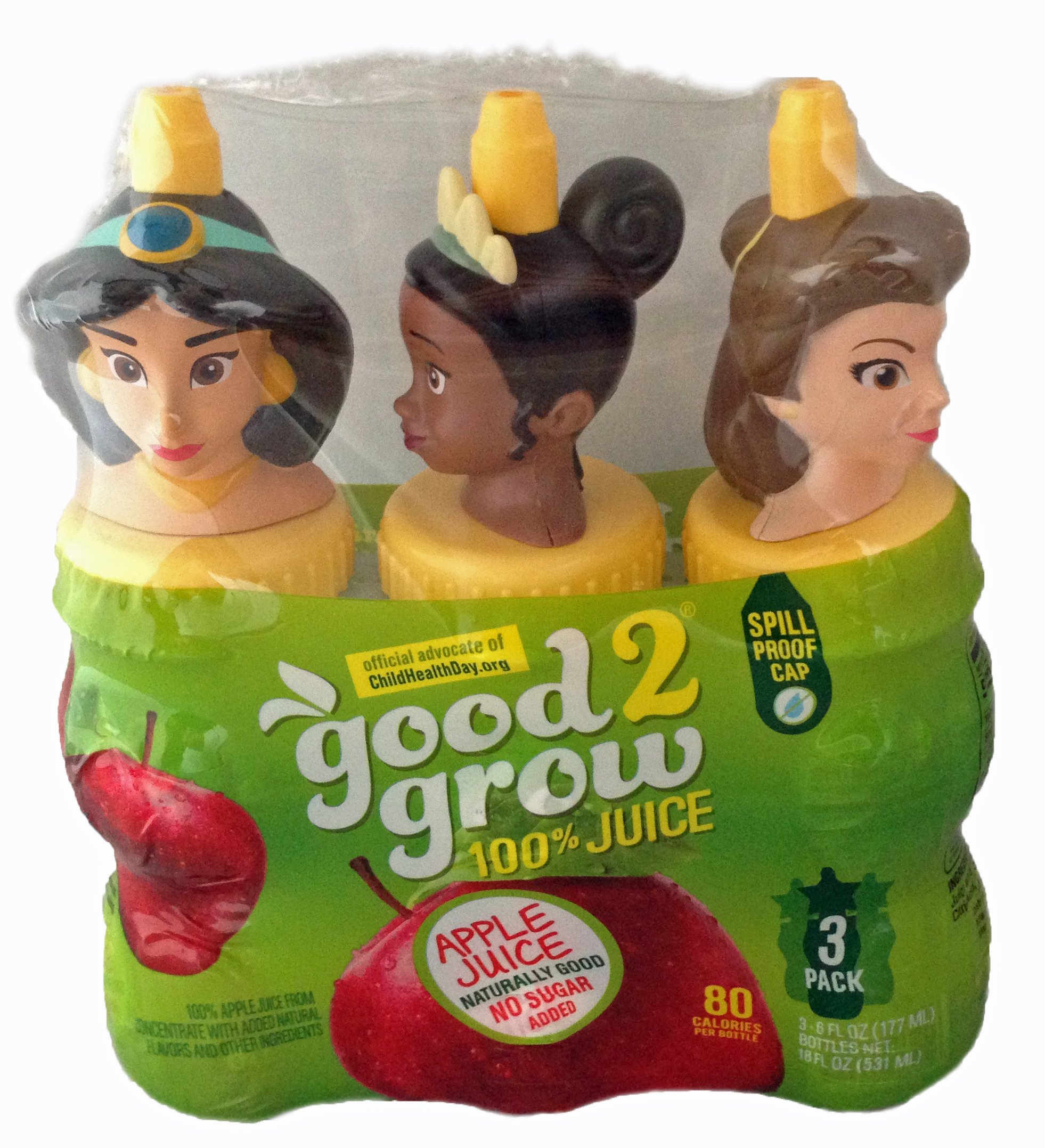 Tummy Tickler Disney Characters Juice Pack - 3 Bottles 6 oz each 100% Apple Juice (design will vary)