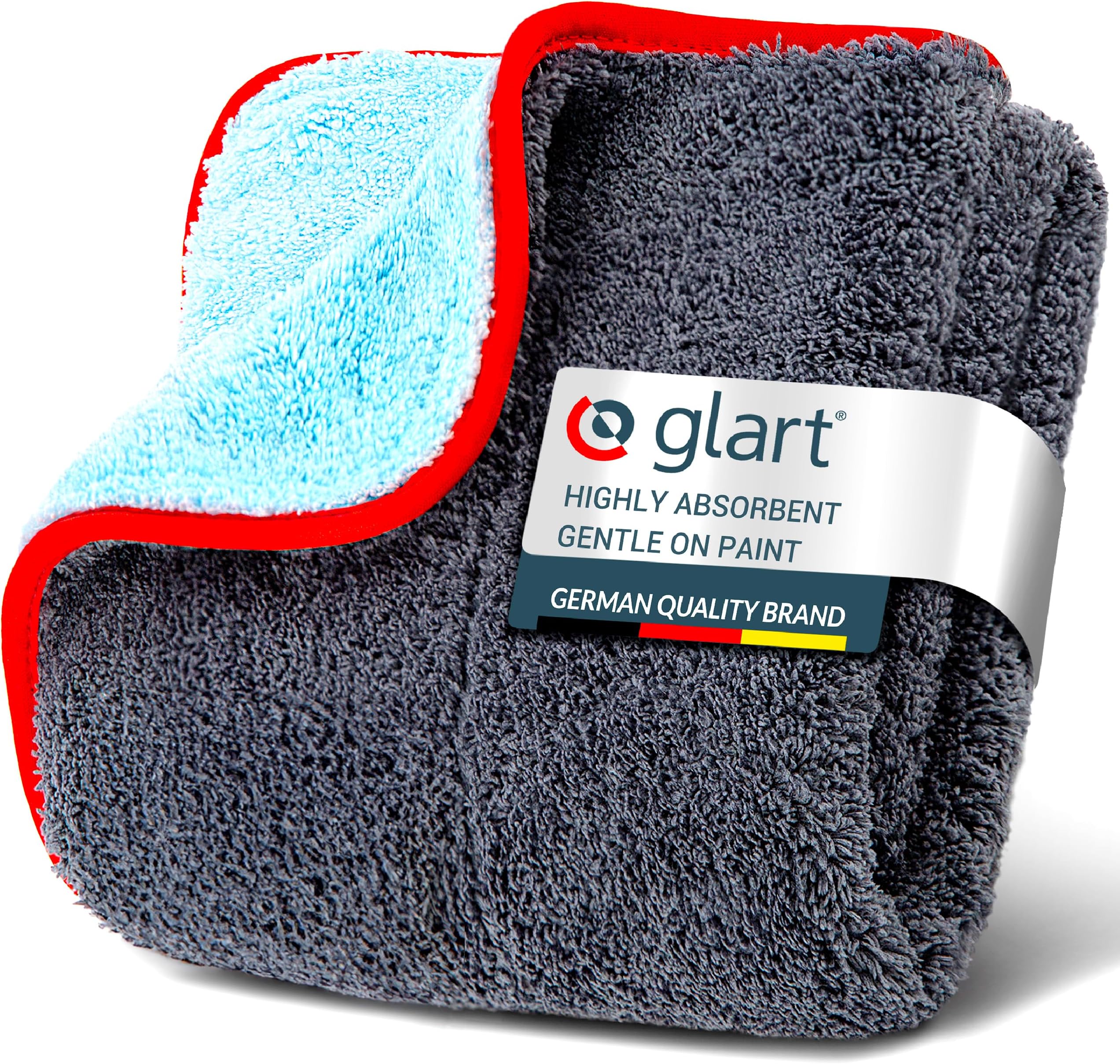 Glart 471PP Car Microfiber Cloth 60x40 cm Red - Car Polishing & Drying Cloth for Auto Care, Windows, Paint, Cockpit - Scratch-free, Streak-free, Lint-free, Microfiber Cloth for Exterior & Interior
