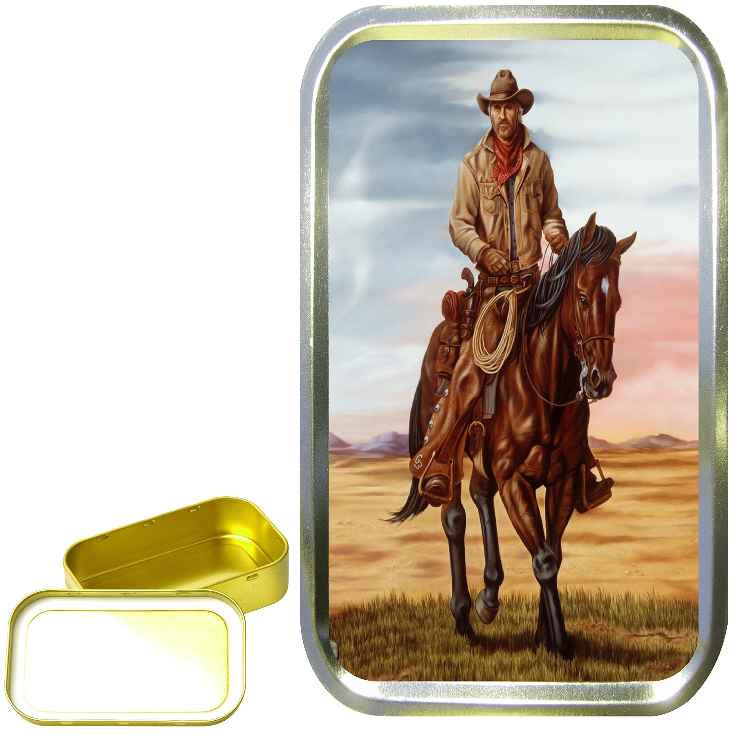 Teez Gold Cowboy 1Oz Tobacco Tin