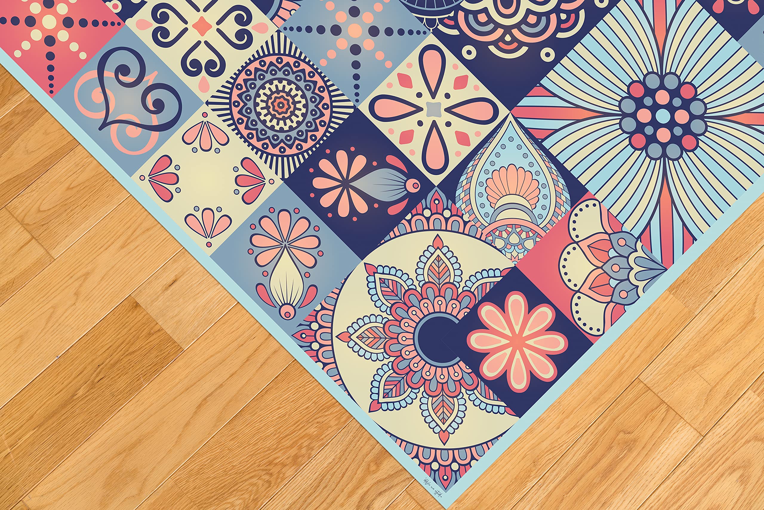 DobleUve Estudio Tapis Vinyle 31 | Noire | 65x140 Cm | Tapis Cuisine | Tapis De Salon Antidérapant Antifongique Ignifuge | Tapis Enfants | Tapis Bain PVC | Tapis PVC - 6
