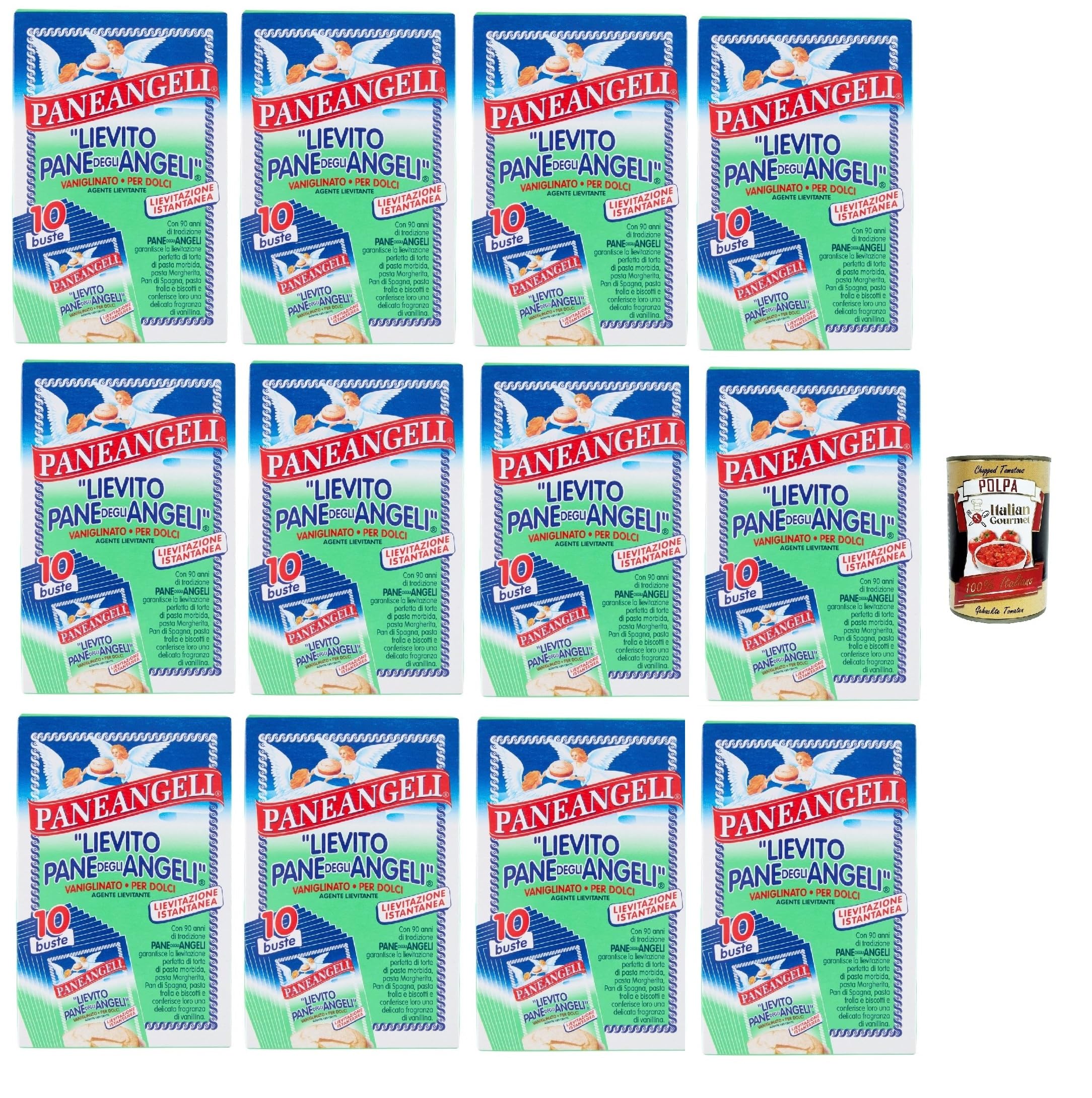 Italian Gourmet Lievito vaniglinato per dolci, Backpulver 120 x 16g | Aroma delicato di vanillina, vegan und glutenfrei, ideale für torte, Gesamtnettogewicht 1,92 kg + Kostenlos Polpa 400g