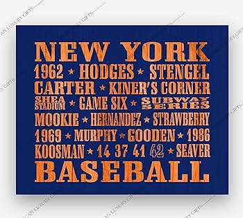 Amazon.com: New York Mets- Baseball Sports Wall Decor- Famous MLB