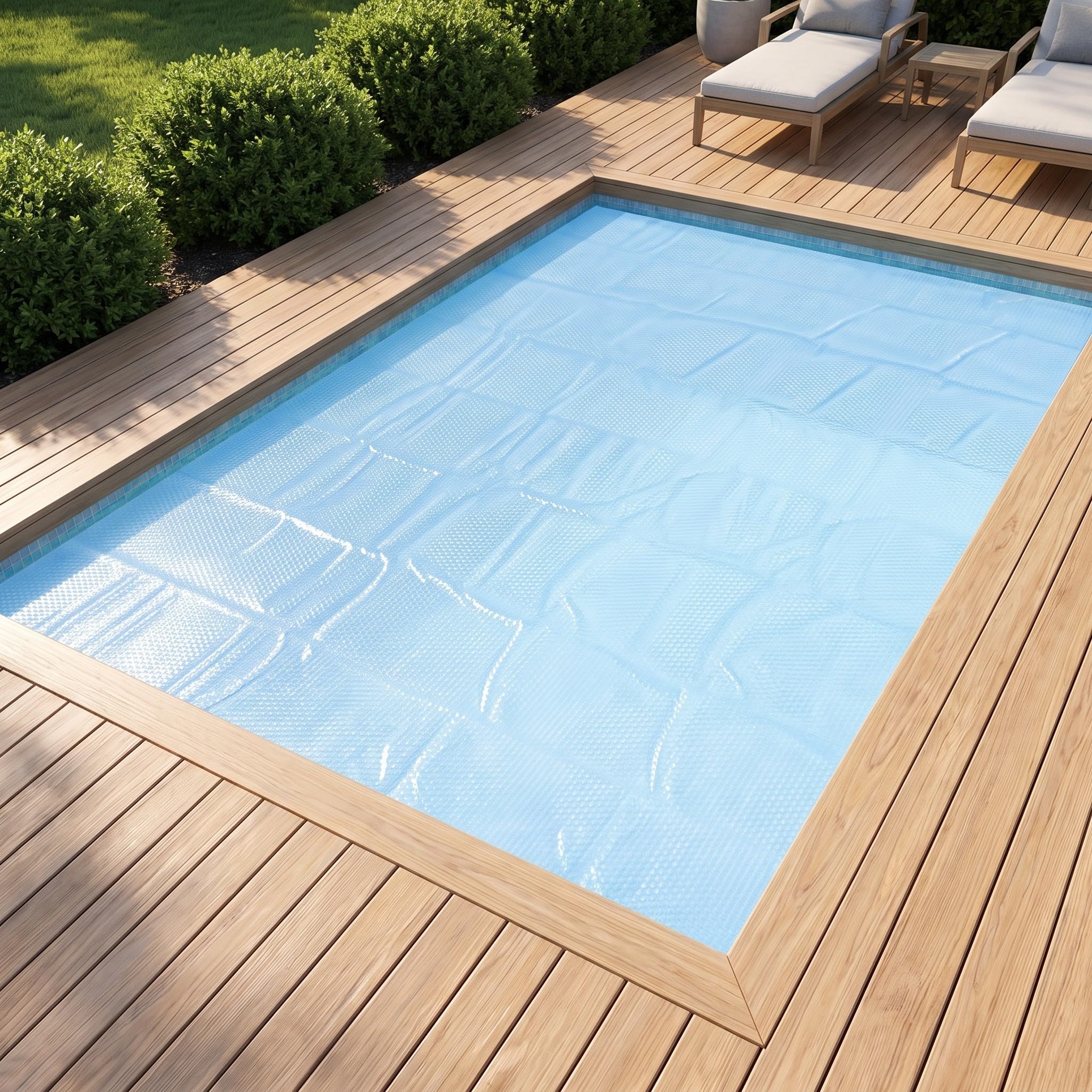 Zerodeko 2 pezzi Telo di copertura solare per piscina, coperta termica a
