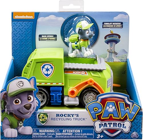 Miniatura 2 de Camión de reciclado Rocky de Paw Patrol funciona con Paw Patroller Base Estándar empaque Verde