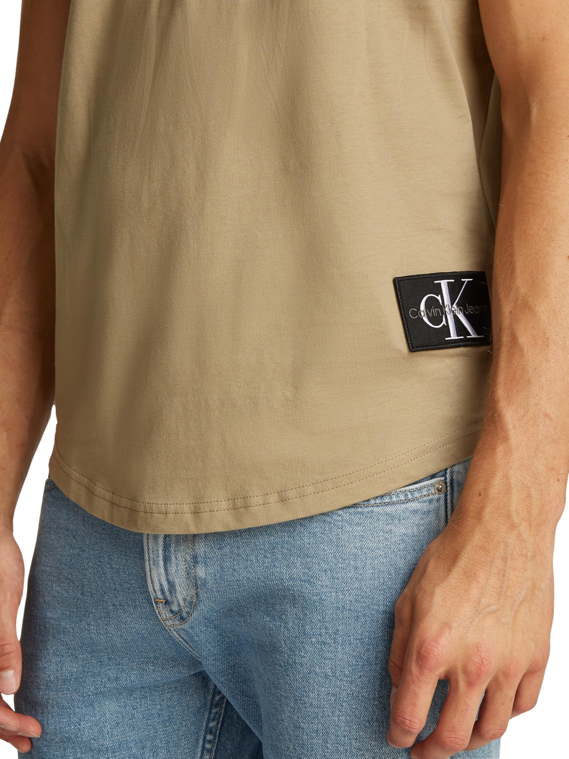 Calvin Klein Top in Maglia a Maniche Corte Uomo