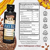 Vista 7 de Barlean's Suplemento líquido de aceite de linaza de Lignan orgánico de semillas de lino prensadas en frío, 7,230 mg de ácidos grasos ALA Omega-3