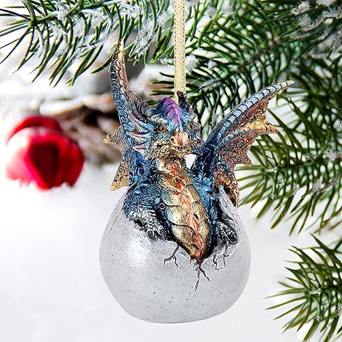 Miniatura 74 de Design Toscano Frost The Gothic Dragon - Adorno navideño para decoración navideña, 3 pulgadas de ancho, 3 pulgadas de profundidad, 5 pulgadas