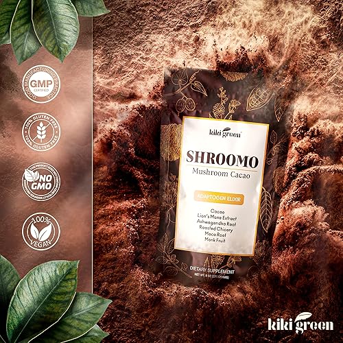 Miniatura 7 de KIKI Green Paquete de 8 hongos y polvo Shroomo  Complejo adaptogénico de hongos y alternativa de café de hongos para concentración, energía,