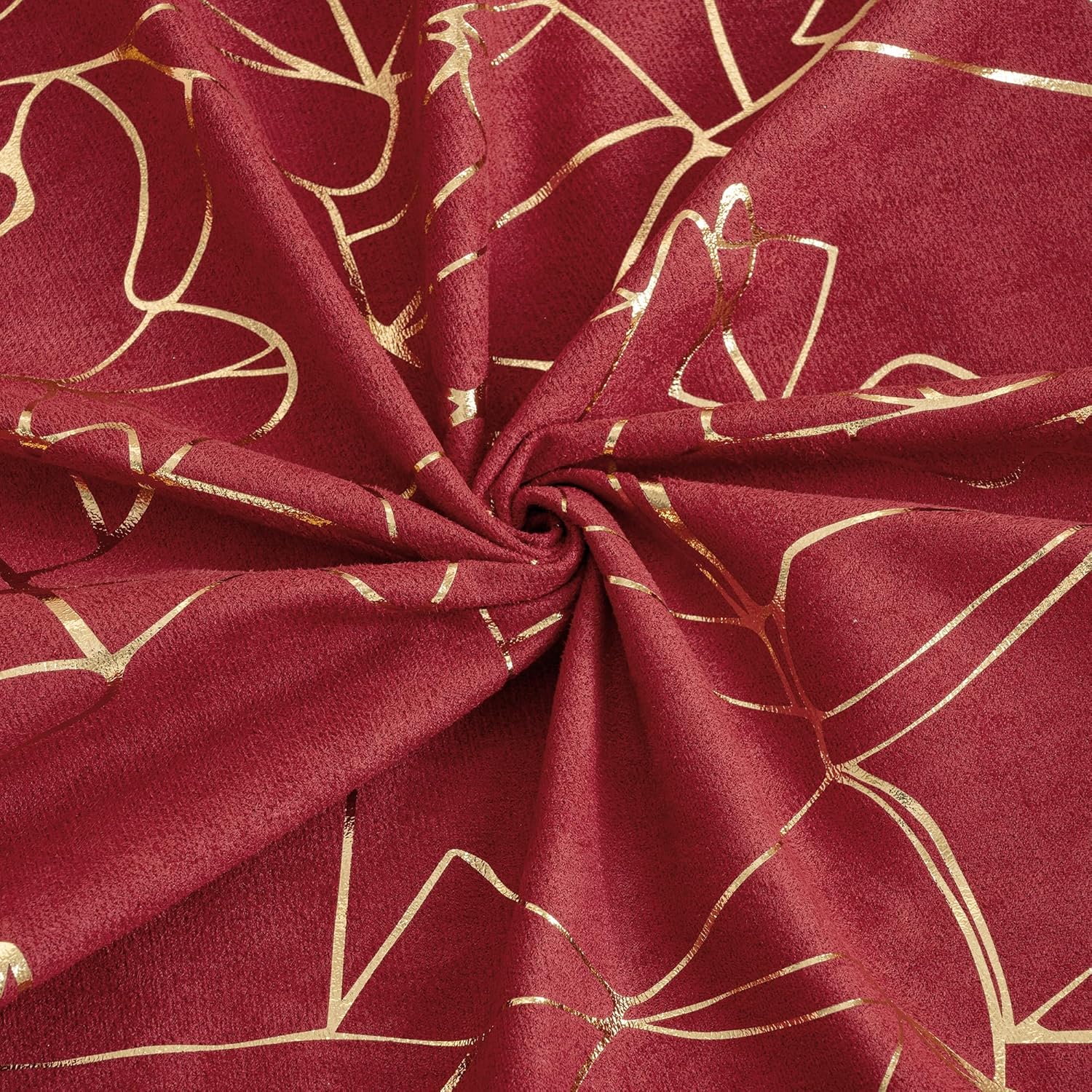 JELLYMONI Christmas Pillow Covers Set of 2, 18 x 18 inch Glitter Decorative Pillow Shams Green with Gold Streaks, Soft Pillowcases Home Decor for Sofa Couch Bed (Gold Dark Red) - Image 4