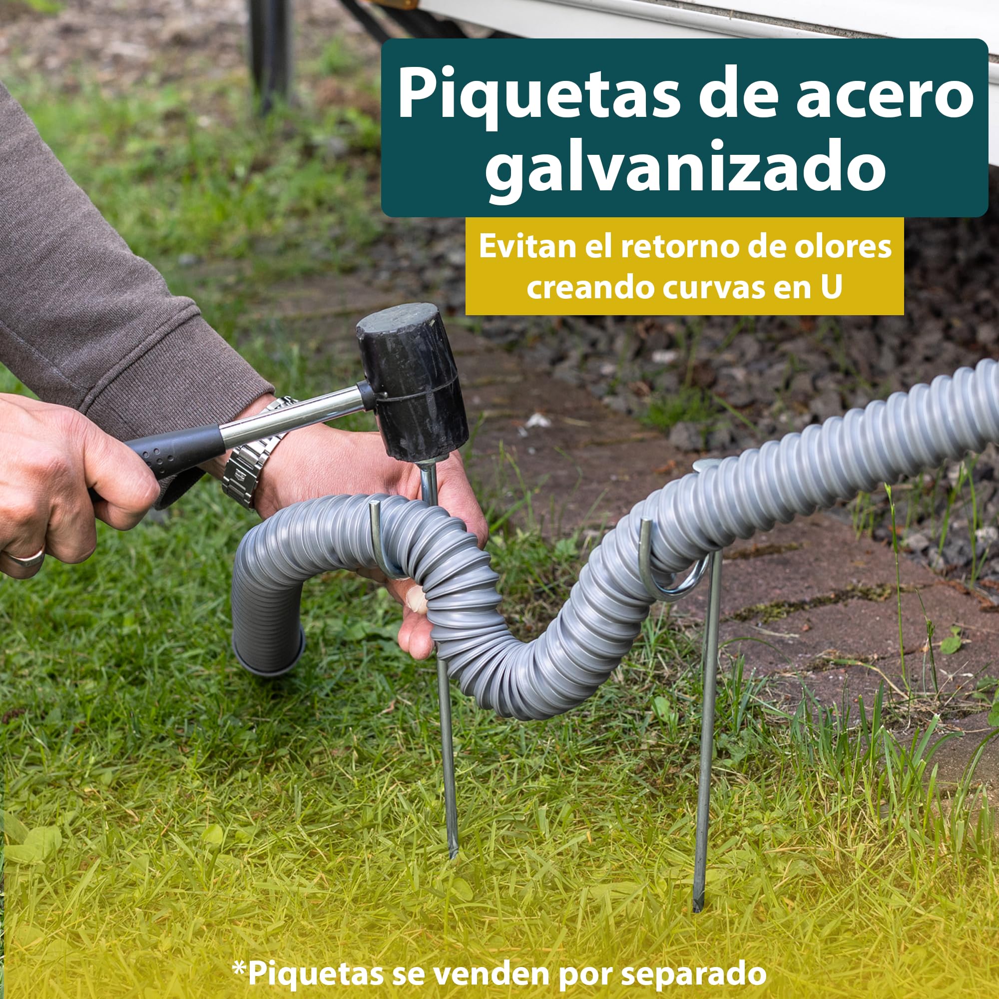 Colapz Tubo Flexible para Desagüe de Aguas Grises - 4 Mangueras Extensibles hasta 1m - Caravanas y Autocaravanas Accesorios
