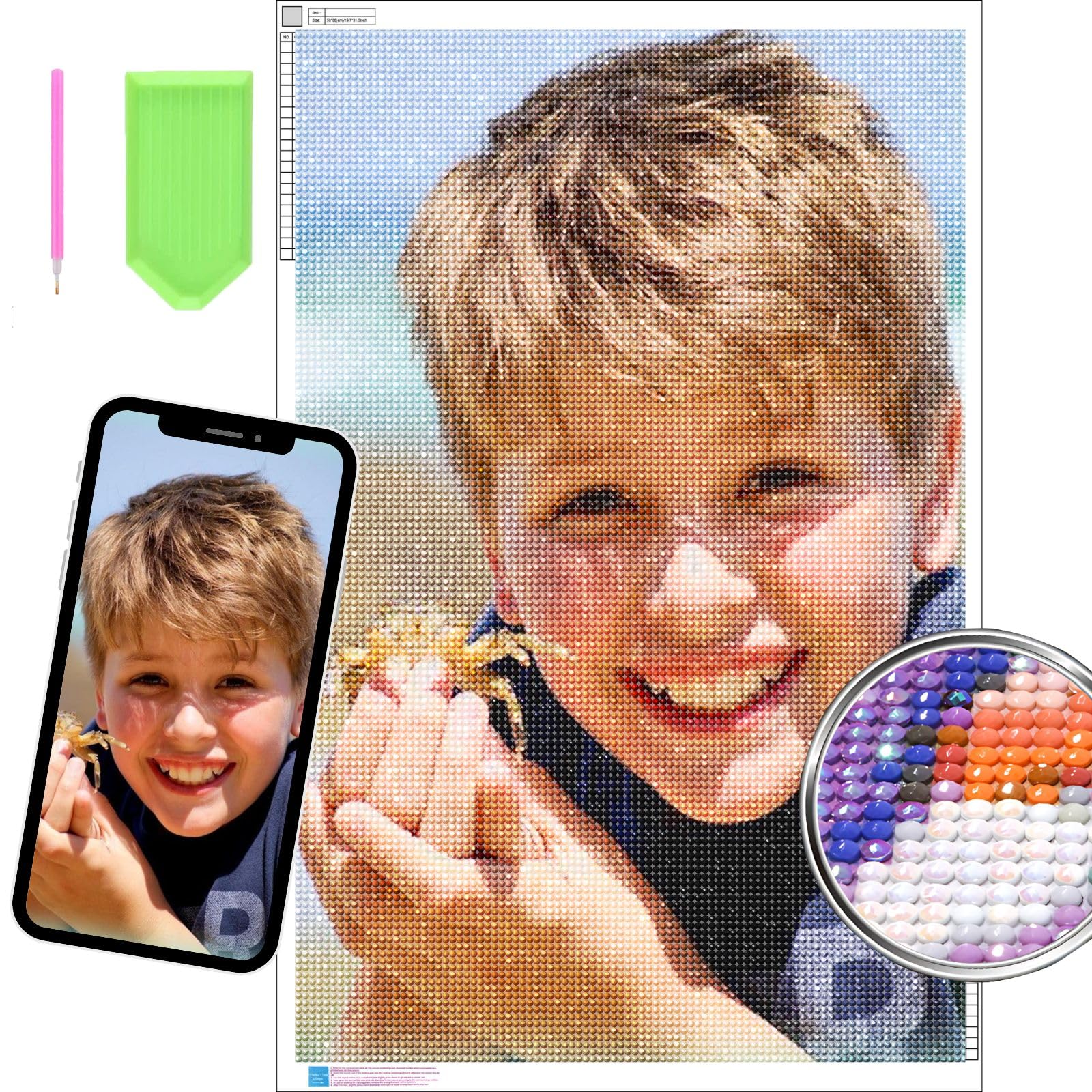 Custom 5D Diamond Painting Kits for Adults - Personalised Full Drill Art, Ideal for Home Decor and Special Occasions