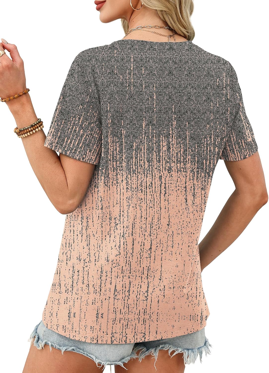 XIEERDUO Womens Summer Tops Short Sleeve Henley Shirts Casual V Neck T Shirts Business Work Blouses Dressy 2026 - Image 4