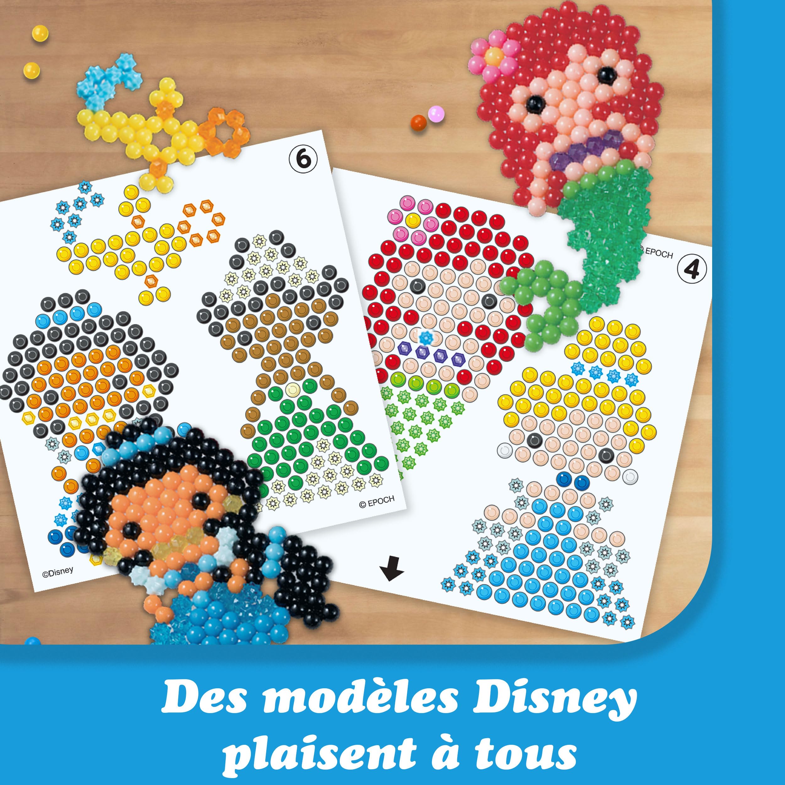Aquabeads - La box Princesses Disney - Kit de loisirs créatifs - Activité manuelle enfants en toute autonomie - Coffret de perles qui collent avec de l'eau - Jouet enfant 4 ans et + - 31773