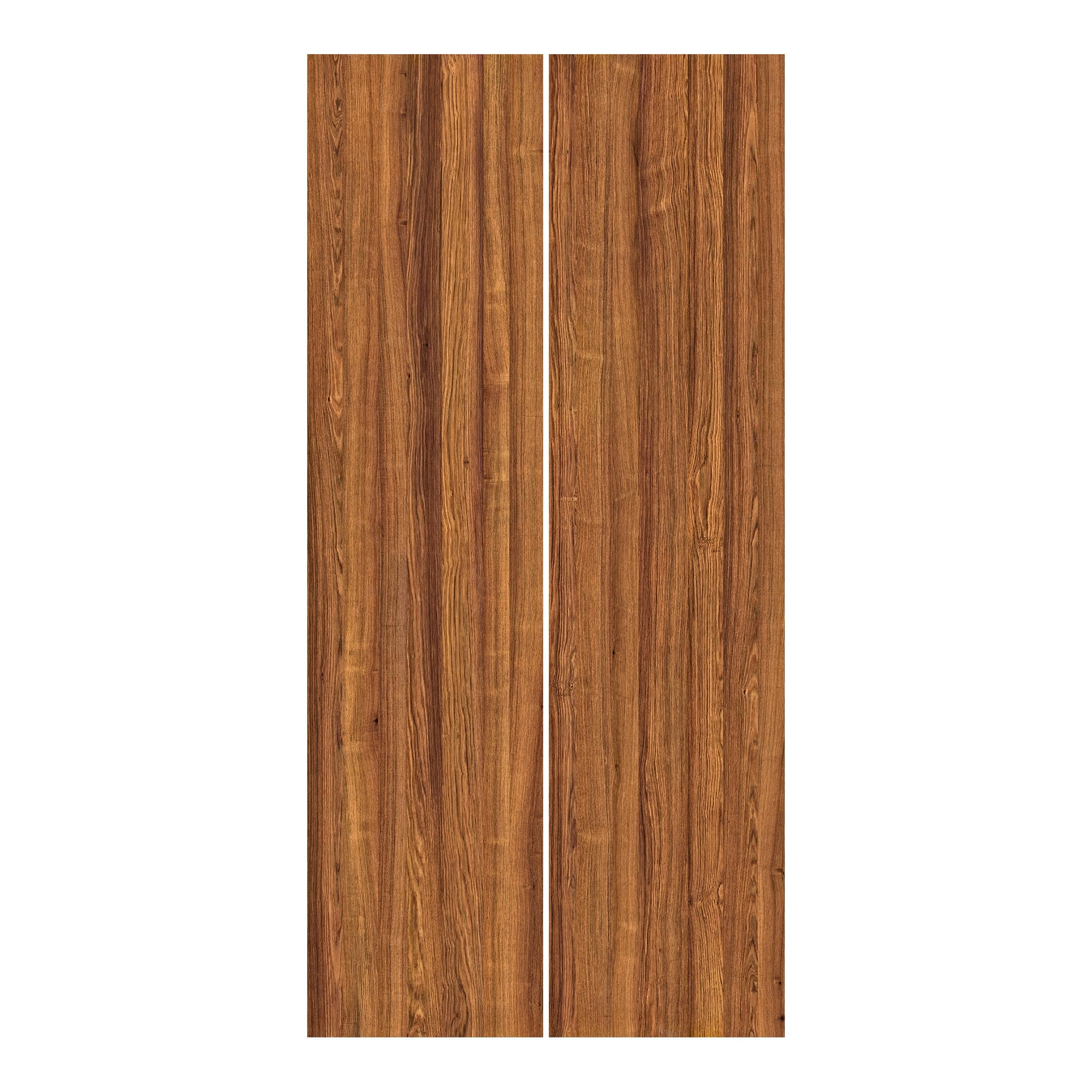 Schiebegardine halbtransparent 60er Paneel Klett Holzoptik Textil lichtdurchlässig - Motiv Modern Flächenvorhang Wohnzimmer Schlafzimmer 1272 (120x250 cm - 2er Set)