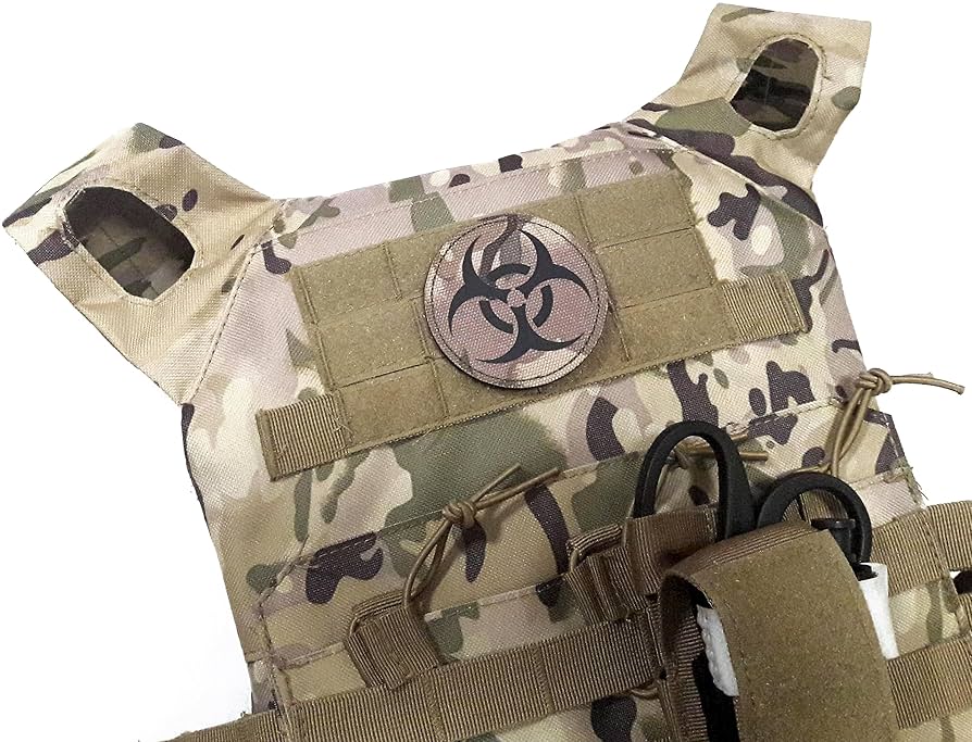 実物装備　マルチカム美品！新品もあり Amazon.co.jp: ベルクロ 生物災害 バイオハザード IR パッチ