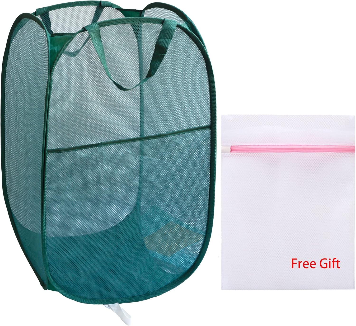 77L Popup Laundry Hamper (Dark Green)+Laundry Bag