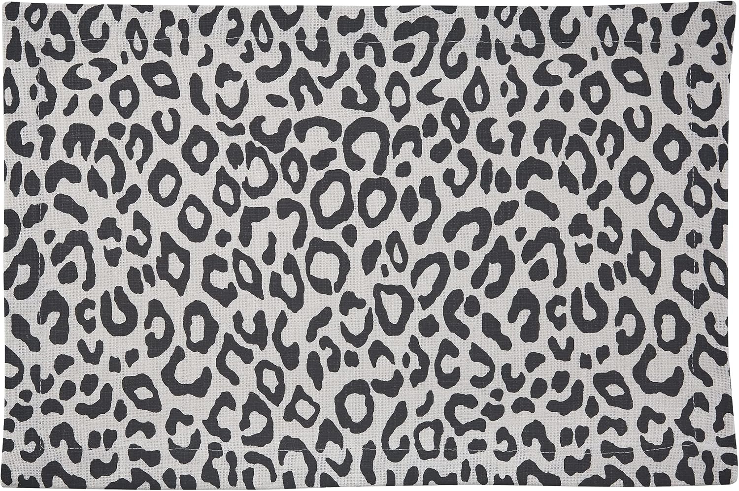Split P Black Safari Leopard Print Placemat Set of 4