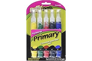 5-Piece Puffy Paint Pen Set for Colorful Artistic Designs