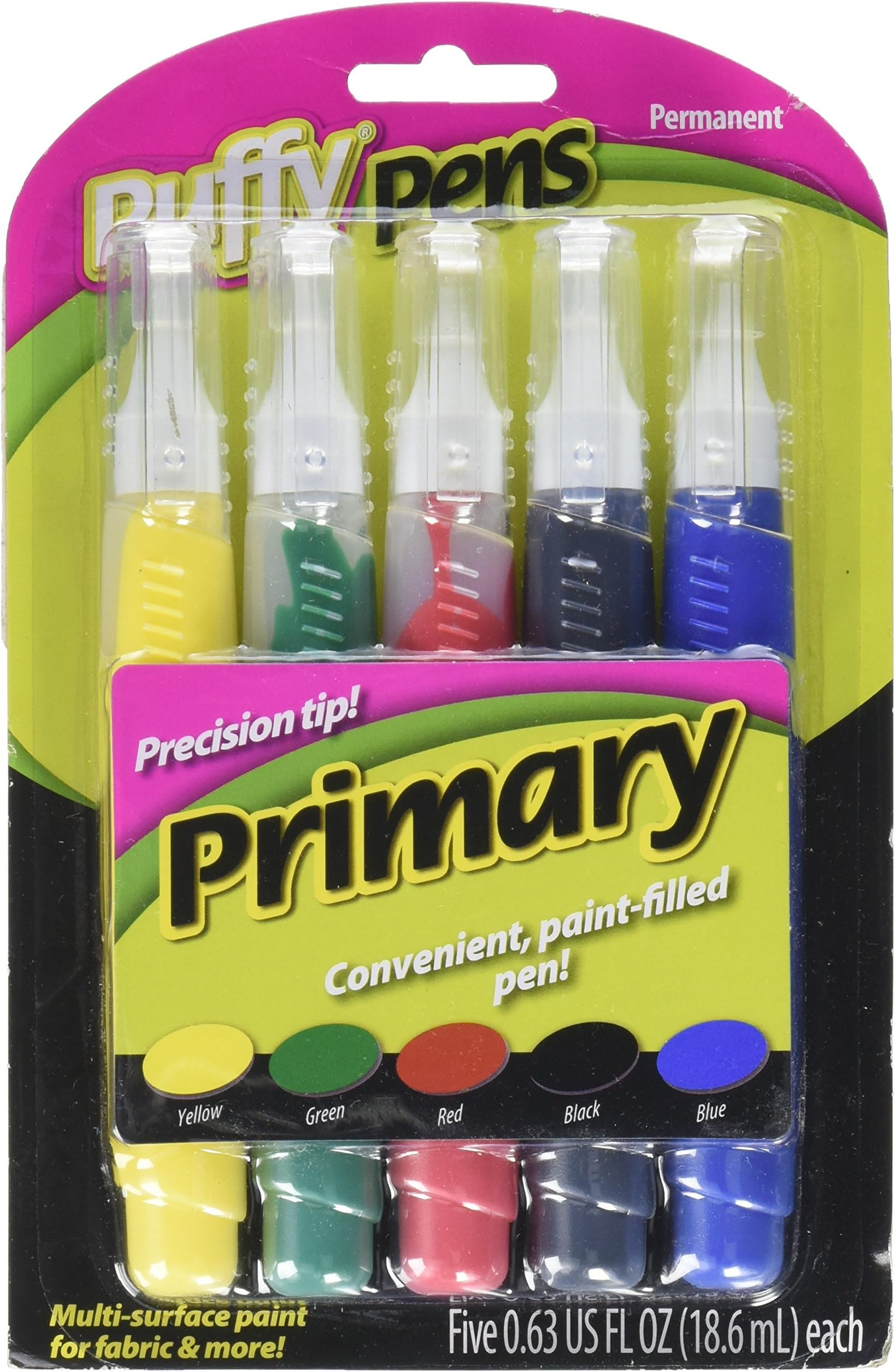 I Love To Create5-Piece Puffy Paint Pen Set, Primary