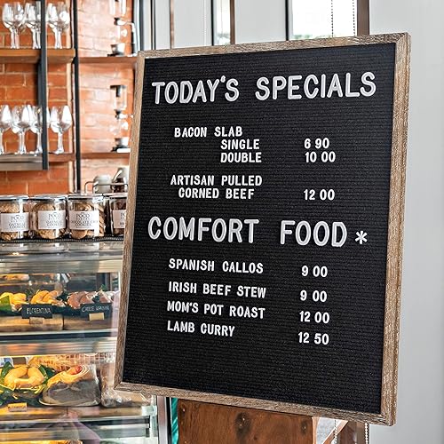Miniatura 9 de Tablero de letras grande de 24 x 30 pulgadas, tablero de letras grande de fieltro, carta de menú grande, tablero de cartas, tablero de mensajes