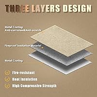 Vista 6 de xydled Caja fuerte resistente al fuego con cerradura de llave para almacenamiento de seguridad de objetos de valor, 12.8 x 8.5 x 4.5 pulgadas, arena