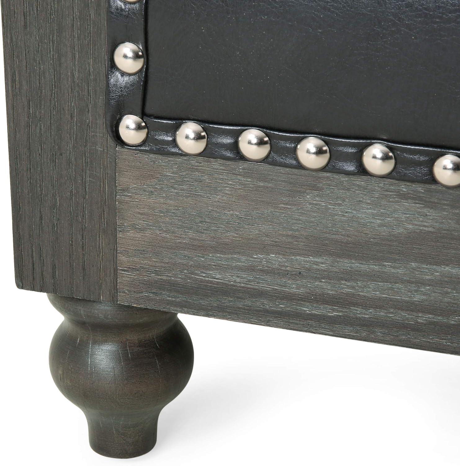 Christopher Knight Home Castalia Club Chair, Pine, Midnight Black + Dark Brown