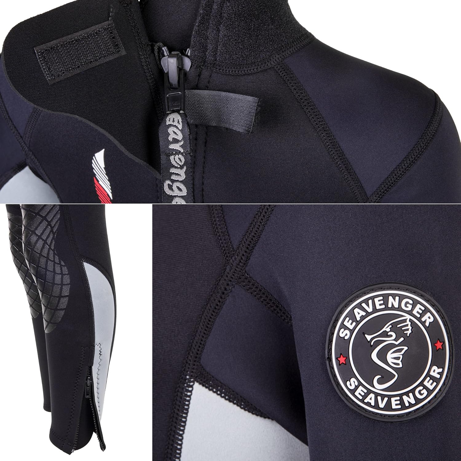 Seavenger Scout 3mm Neoprene Child Wetsuit Fire Red 4