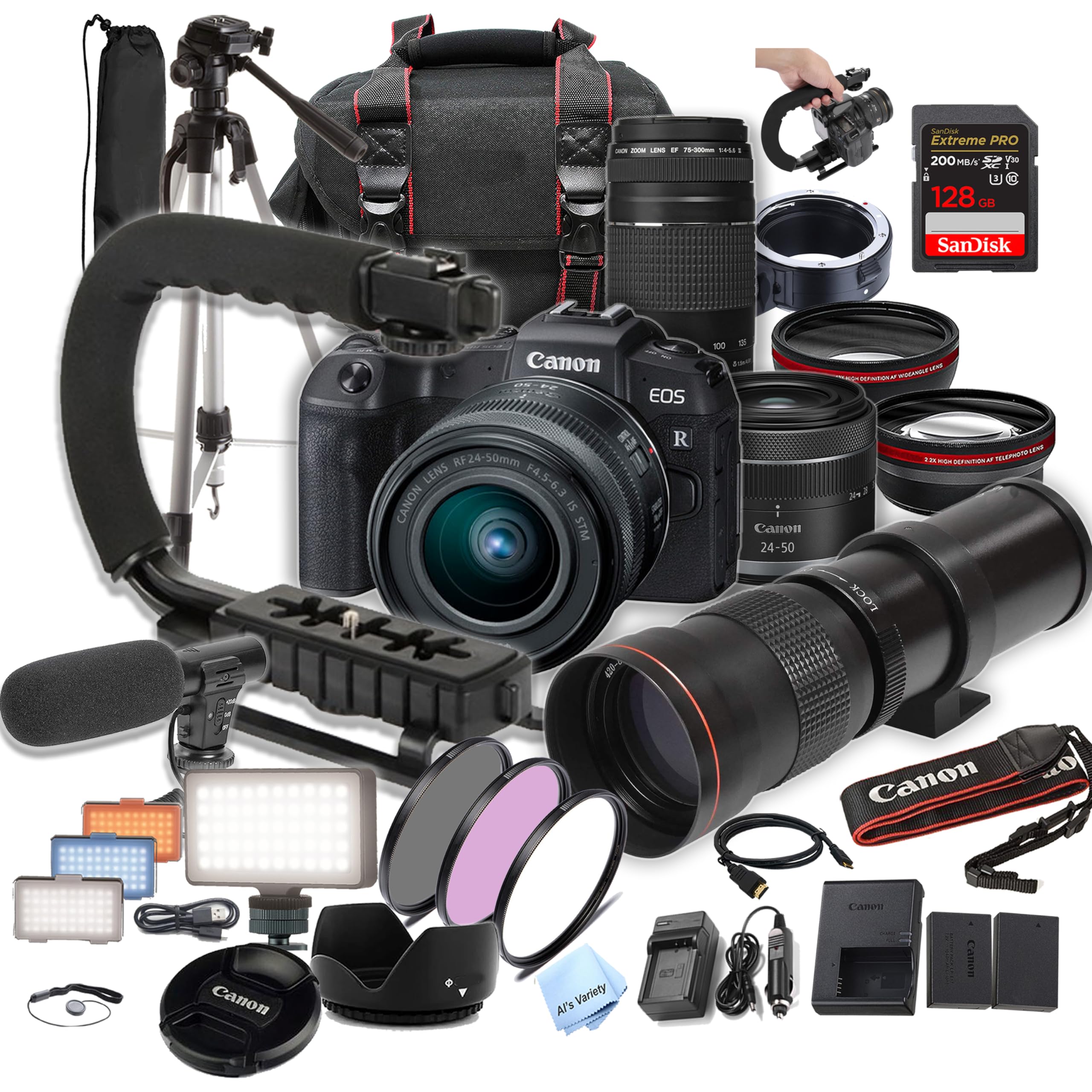 Amazon.com : Canon EOS RP Camera Bundle with 24-50mm + 75-300mm +
